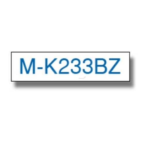 Brother Etikettape blå på hvit (MK233BZ / MK233), 12mm, non laminated