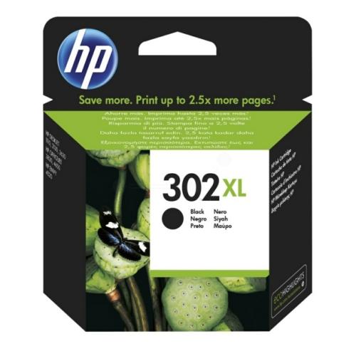 HP Blekkpatron svart (F6U68AE#301 / 302XL) (høy kapasitet)