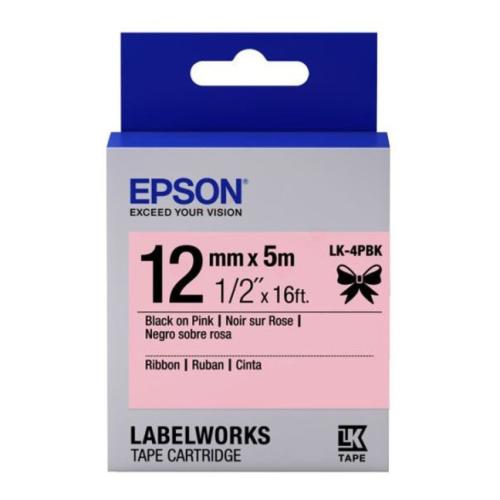 Epson Etikett black/Rosa (C53S654031 / LK4PBK)