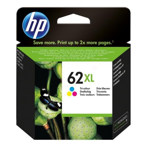 HP Blekkpatron farge (C2P07AE#301 / 62XL) (høy kapasitet)