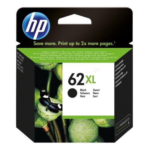 HP Blekkpatron svart (C2P05AE#301 / 62XL) (høy kapasitet)
