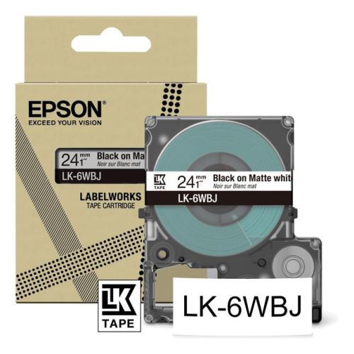 Epson Etikett svart / hvit (C53S672064 / LK6WBJ)