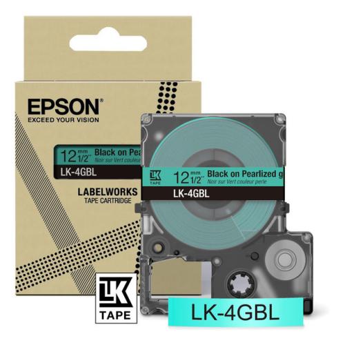 Epson Etikett svart / grønn (C53S672102 / LK4GBL)