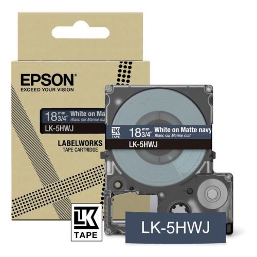 Epson Etikett blå / hvit (C53S672085 / LK5HWJ)