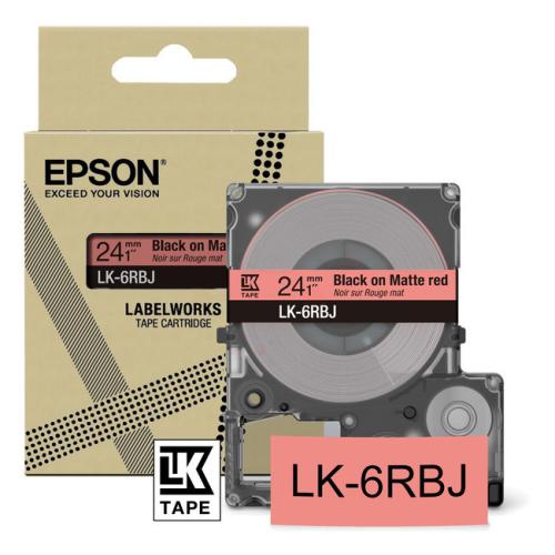 Epson Etikett svart / rød (C53S672073 / LK6RBJ)