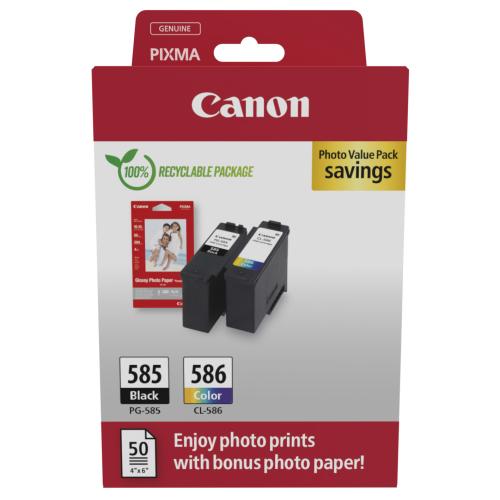 Canon Blekkpatron / fotopapir svart / farge (6205C004 / PG585CL586) (Dobbelpakke, multipack)