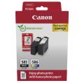 Canon Blekkpatron / fotopapir svart / farge (6205C004 / PG585CL586) (Dobbelpakke, multipack)